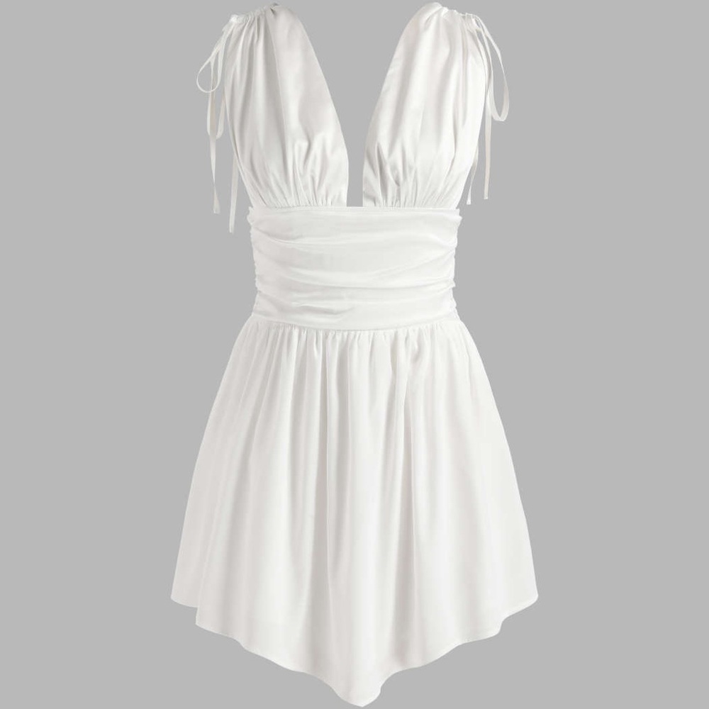 White Satin Dress